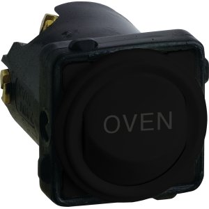 MECH SWITCH SPST 32A ENGRAVED OVEN BLACK EM770/32OVENBL