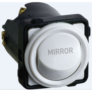 MECH SWITCH SPDT 16A ENGRAVED MIRROR WHITE EM770MIRRORWE