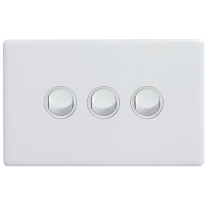 (I) SWITCH E-DED 16A 3G HORZ WHITE ED770/3HWE
