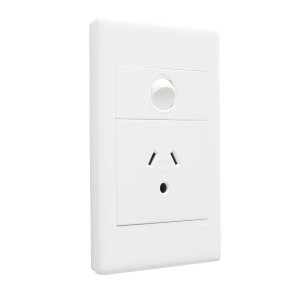 (I) POWERPOINT E-DED 10A SGL VERT RND EARTH WHITE EDV787RWE