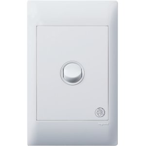 SWITCH E-COM 16A 1G VERT C/RES & A/MICRO WHITE EC770/1CAWE