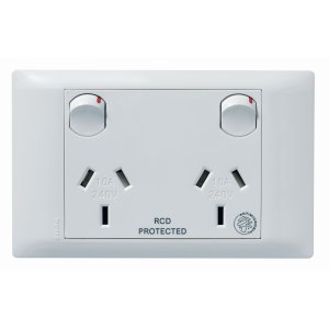 POWERPOINT E-COM 10A DBL C/RES A/MIC RCD ENG WHT