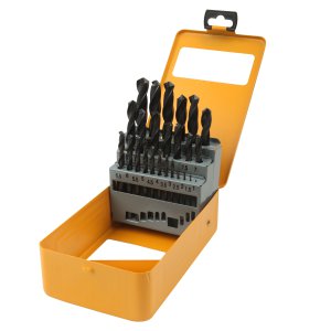 DRILL BIT SET TOLSEN 25PCE 1-13MM HSS METAL CASE