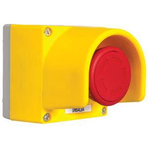 EMERGENCY STOP STATION SHROUDED 50MM TWIST IP66 GHISALBA G22