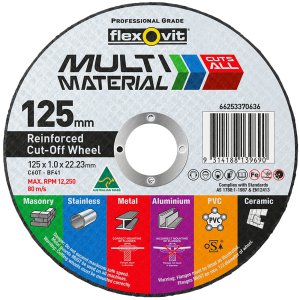 CUT OFF WHEEL THIN MULTI 125X1.0X22.2 FLEXOVIT 66253370636
