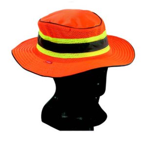 HAT SAFARI L-XL HI-VIS ORANGE FULL BRIM HBHO L-XL
