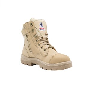 BOOT LACE UP ZIP-SIDED BC SAND 13 STEEL BLUE SOUTHERN X