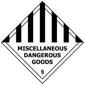 MISCELLANEOUS DANGEROUS GOODS PACKET OF 10