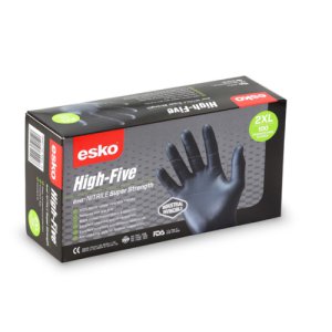 GLOVE NITRILE DISPOSABLE POWDER FREE BLK S MDNHD HI-FIVE