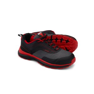 SHOE LACE UP EH LW BLK (RED LINING) 12 JOHN BULL LEOPARD