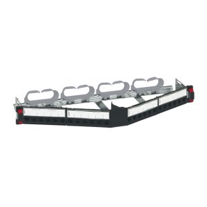 PATCH PANEL ANGLED 1U 24W EMPTY LCS 033792