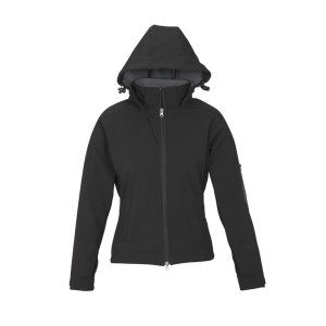 JACKET LADIES SOFT SHELL R/S BLK/GRAPHITE M J10920 SUMMIT