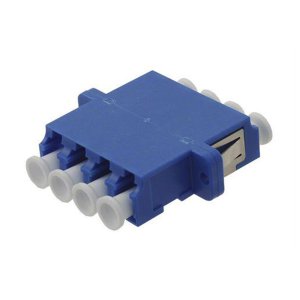 ADAPTER FIBRE SM LC QUAD CERAMIC BLUE FLANGED 1695790-4