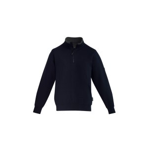 FLEECE MENS 1/4 ZIP BRUSHED NVY/CHAR XL ZT366