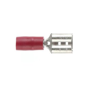 TERMINAL PRE-INS Q/C FEMALE 6.4MM TAB (STD) RED (15PK)