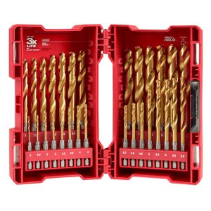 DRILL BIT SET 29PC TITANIUM SHOCKWAVE RED HELIX 48894862
