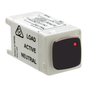 MECH PUSHBUTTON ELEC 1P 3 WIRE 5A 240VAC & LED BLK