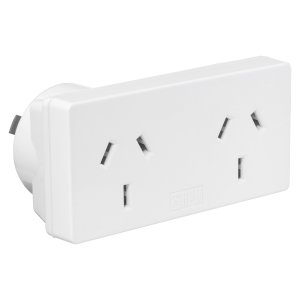 ADAPTOR DOUBLE SLIMLINE WHT 2PK D2/2WE