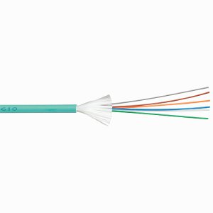 CABLE FIBRE OM4 12F T-BUFFER IN/OUT MM AQUA 1000M 032667