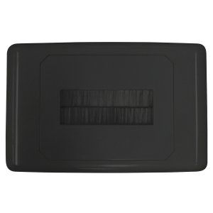 WALL PLATE BULL-NOSE W/ BRUSH COVER BLACK 05MM-WP64B