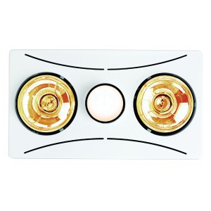 HEAT FAN LIGHT 2 LAMP LED CTR 840W 180M3/HR 205X395 BH2DWE