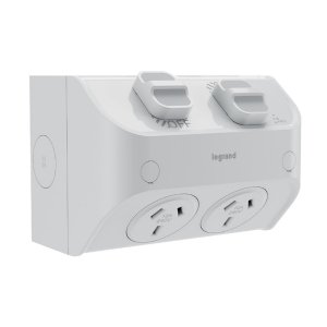 POWERPOINT DBL 10A SURF IP53 L/STONE WL777LG AQUA LIFE