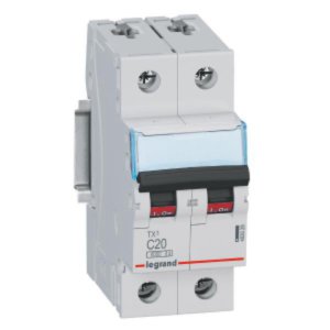 (I) MCB 2P 16A 2 MOD 6KA C CURVE 230/400V TX3 403528