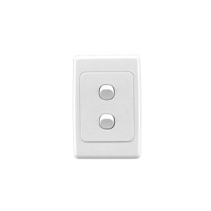 (I) SWITCH FLUSH 2G VERT 10A 250V 2032VA-WE WHITE