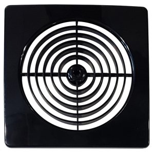 GRILLE L/P SQUARE 150MM BLACK DCT4314