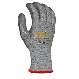 GLOVES CUT 5 PU COATING GREY 652011 L SAFE-T-TEC