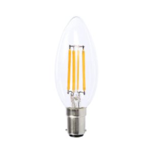 LAMP LED CANDLE B15 4W 450LM CLEAR DIMMABLE 2700K SAL