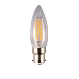LAMP LED CANDLE B22 4W 450LM CLEAR DIMMABLE 2700K SAL