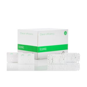 SOCKET HORZ TWIN 10A 250V 50PK PDL395BLK50-VW ICONIC