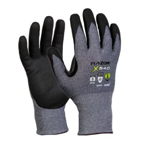 GLOVE CUT 5 GRY/BLUE E475-7(S) RAZOR X540