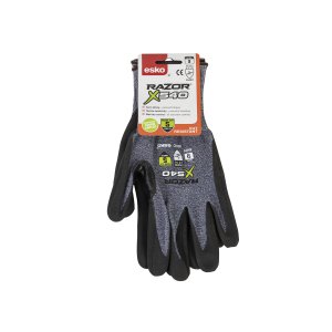 GLOVE HEADER CARD CUT 5 GRY/BLUE E475HC-10(XL) RAZOR X540