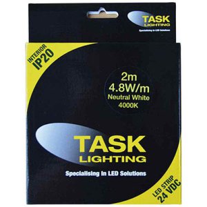 LED STRIP 4.8W/M 24VDC IP20 2M 4K 2X8MM DSL4.8NW24V2M TASK