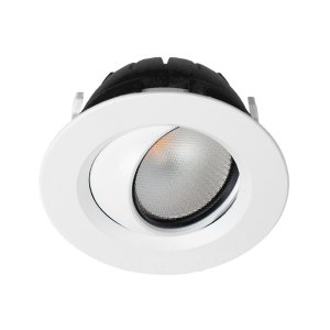 DOWNLIGHT LED TILT & DIM DRVR 7.7W 4000K 55DG IC-F WHT