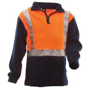 FLEECE POLAR L/S D/N ORA/NVY 801195-3XL SAFE-T-TEC