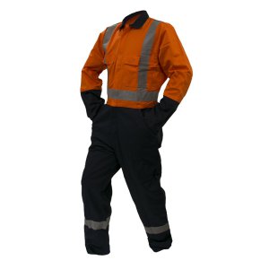 OVERALLS RIPSTOP D/N ORA/NVY 820022-14 SAFE-T-TEC