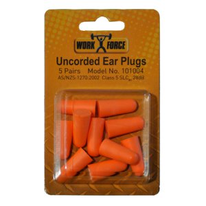 EARPLUGS UNCORDED, HANGSELL 5 PAIRS 101004