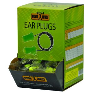 EARPLUGS BULLET SHAPED CORDED 100 PAIRS 101012