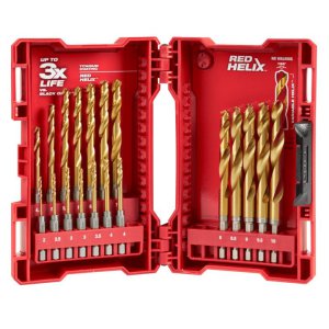 DRILL BIT KIT 19PC KIT 48894860 MILWAUKEE RED HELIX