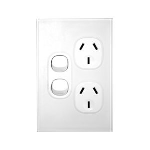 SOCKET SW DBL 10A VERT URBAN WHT