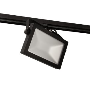 TRACK FLOOD 3 CIRC LED 240V 30W 4K BLK