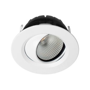 DOWNLIGHT TILT & DIM DRVR 9W 3000-1850K 40DG CA135 WHT ZELA