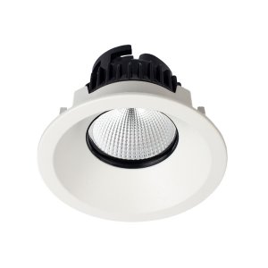 DOWNLIGHT DEEP FIX & DIM DRVR 9.4W 3000K 55DG CA135 WHT ZELA