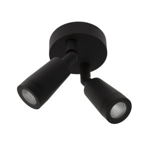 SPOT LED TILT/ROT 2X9W PRI:240V C/W DIM DRVR WW BLK