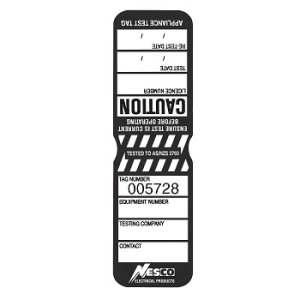 TEST TAGS H/DUTY HD BLACK PK100 + MARKER PEN TM-7 NESCO