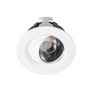 DOWNLIGHT LED TILT & DIM DRVR 4.3W 2700K 9DG WHT ZELA