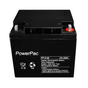 BATTERY SLA 12V 40AH 175X195X165MM POWERPAC